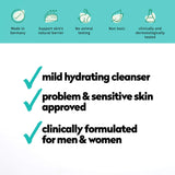 Sebamed Liquid Face and Body Wash For Sensitive Skin pH 5.5 Mild Gentle Hydrating Cleanser Hypoallergenic Dermatologist Recommended 33.8 Fluid Ounces (1 Liter) For Healthier Smoother Skin