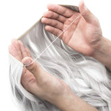 22"/24" Curly Straight Invisible Hidden Wire Synthetic Hair Extensions Secret Wire No Clips Full Thick Hairpieces