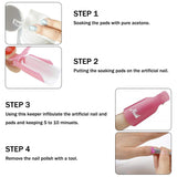 SIQUK 100 Pcs Nail Polish Remover Clips Soak off Nail Clips Acrylic Nail Polish Remover Clip Cap UV Gel Polish Removal Clips