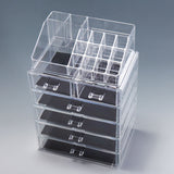 JAXPETY Acrylic Cosmetics Makeup and Jewelry Storage Case Display Sets