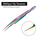 Metaleks Eyelash Extension Tweezers Japanese Stainless Steel In Multi Titanium Coating