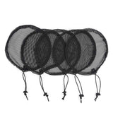 6pcs Black Ponytail Net Wig Caps For Making Guleless Hairnet Hair Wig Making Tools Bun Maker Hair Net For Women (L/Round(6Pcs))