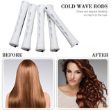 48 Pieces Hair Perm Rods Cold Wave Rods Plastic Perming Rods Curlers Hair Rollers with Steel Pintail Comb Rat Tail Comb for Hairdressing Styling Tools (0.63 Inch/ 1.6 cm, White)