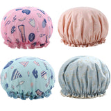 Shower Cap, TooCoo Double Waterproof Layers Women Bath Shower Hat, Fashionable EVA Bathing Shower Caps ([4Pack])