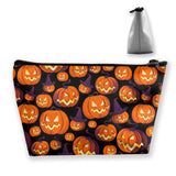 Halloween Pumpkins Cosmetic Bags for Women, Large Capacity Travel Makeup Pouch Portable Travel Waterproof Toiletries Accessories Organizer Gifts