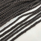 18inch Brown Box Braids Crochet Hair Medium Size Synthetic Hair Crochet Braids Kanekalon Braiding Hair Extensions 24 Strands/Pcs(#4)