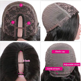 YAVVE U Part Human Hair Wig Brazilian U Part Wig Body Wave for Black Women Human Hair 100% Virgin Body Wave U Part Wig Human Hair 150% Density Natural Black Color (22 Inch U Part Wig)