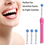 Bunny Lamb Soft Replacement Brush Heads for Sensitive Gum Care and Teeth Compatible with Oral-B - Count of 20