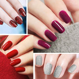 Gelfavor Gel Nail Polish Set 6 Colors 8ML Nail Polish Kit Soak Off UV Gel Polish Nail Art Manicure Starter Kit DIY Home & Salon Beauty Gift Box LED Nail Lamp Needed (red Series)