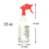 Youngever 3 Pack Empty Spray Bottles, Spray Bottles for Cleaning Solutions, All - Purpose with Clear Finish, Pressurized Sprayer, Adjustable Nozzle, Printed Measurements and Checkbox (32 Ounce)