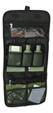 Travel Hanging Toiletry Travel Bag - Folding, Compact Toiletry Kit for Men with Sturdy Hook with Travel Bottles Military Field Hygiene Kit - Black Nylon Toiletry Bag with Buckle