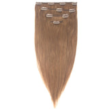 Human Hair Extensions Silky Straight 4Pcs 10 Clips in Real Hair Extensions