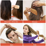 Natural Wooden Paddle Hair Brush,Detangler Brush,Massage Scalp Brush for Long Short Curly Thick Thin Hair for Men Women Kids, Massaging Scalp, Reducing Tangle & Hair Breakage, Promoting Hair Growth