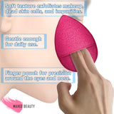 Expanding Facial Exfoliator by Maiko Beauty | Premium Reusable Exfoliation Sponge For Face | Set of 2 | Gentle Exfoliating Finger Mitt Glove | Daily Cleansing Dead Skin Buffing Brush For Shower | Remo