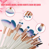 Makeup Brush Set, Professional Shell Brush Kit Powder Foundation Concealer Eyeshadow Cosmetic Brush Beauty Tool(Pink+Gold)