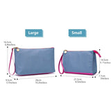 ETidy Cute Travel Small Makeup Bag For Purse Lightweight Water Resistant Cosmetic Bag Organizer Bag Pencil Pouch With Zipper(Blue set)