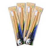 Bamboo Toothbrush 4 Pack - Adult - Super Soft BPA Free Nylon Bristles - Eco-Friendly, Biodegradable, Compostable, Vegan by WooBamboo!