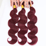 Dorabeauty Human Hair Bundles #99J Wine Red Bundles Body Wave 100% Brazilian Human Hair 10"12"14"inch