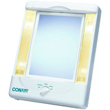 2-Sided Makeup Mirror with 4 Light Settings