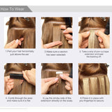 20 Inch Glue in Remy Human Hair Extensions Skin Weft Hair Extensions Invisible Color Natural Black 1B 20pcs/50g Silky Straight Skin Weft Human Hair Extensions Tape in