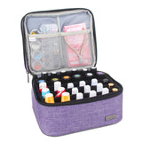 Luxja Nail Polish Carrying Case - Holds 20 Bottles (15ml - 0.5 fl.oz), Portable Organizer Bag for Nail Polish and Manicure Set, Purple