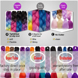 Jumbo Braids Hair Extensions Afro Twist Braids Kanekalon Jumbo Braiding Box Braid Crochet Hair Synthetic Braiding Hair 24 Inch 100G/Bundle - 3 Bundle red