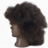 Afro Mannequin Head 100% Human Hair 8"Cosmetology Manikin Training Head with Free Clamp