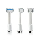 Triple Bristle Kids Sonic Toothbrush Replacement Heads | Patented 3 Brush Head Design | Angled Bristles Clean Each Tooth | Kids Sized Electric Brush Head Refill | Safe on Braces | 2 Pack
