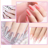 Jiasheng Polygel Nail Kit, Poly Extension Gel Nail Kit, All in One Nail Builder Nail Art Starter Trail Kit, Gel Nail Kits Set with Nail Rhinestones Glitter Decoration for DIY Nail Design at Home