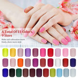 744 Pcs Short Square Press on Nails Square Full Cover Fake Nail Medium Press on Nails Solid Color Acrylic Fake Fingernail Tip Kit with 120 Piece Nail Adhesive Tabs for Girls Women Nail Art Decoration…
