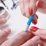 BQTQ 150 Pieces Plastic Handle Nail Cuticle Pusher Rubber Tipped Nail Cleaner Colored Nail Art Tool for Men and Women, 3 Colors
