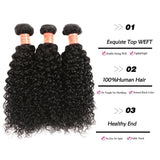 Yixiang 100% Unprocessed Brazilian Kinky Curly Virgin Hair One Bundle 8A Brazilian Curly Virgin Hair Extensions Human Hair (24 inch)