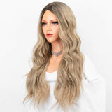 Persephone Synthetic Ombre Blonde Wig for Women Glueless Long Wavy Wig Heat Resistant Hair Replacement Wigs 22 Inch