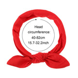 6 Pieces Bandana Headbands Bow Girls Solid Colors Knot Headwrap Retro Elastic Rabbit Ear Hairband for Women (Solid Color Style)