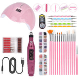 yinhua UV Lamp LED Dry Nail Kit Portable Dry Nail Kit Nail Art Drill Set Dry Nail Drill Kit Acrylic Led Nail Drill Set Nail Drill Art Manicure with Full Kit Nail Art Tools