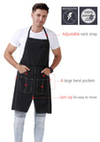 Hair Stylist Apron for Women with Pockets, Barber Hair Cutting Aprons for Men, Black Adjustable Bib Apron for Salon Hairdresser, Kitchen, Beauty, Tattoo, Barista, Bartender, Baker