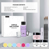 Morovan Acrylic Nail Kit Acrylic Powder with Professional Liquid Monomer For Nail Extension Acrylic Nail Brush Nail Art Starter Kit