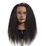 Hairginkgo 100% Real Hair Mannequin Head Hairdresser Training Head Manikin Cosmetology Doll Head (91711B0216)