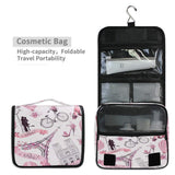 MAHU Toiletry Bag Valentine Paris Eiffel Tower Wash Bag Hanging Hook Multifunction Cosmetic Bag Portable Travel Makeup Organizer for Women Men
