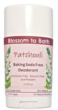 Patchouli Baking Soda Free Deodorant (2.75 ounce) - Earthy Woody Spicy - Aluminum Free - Natural Clays and Powders. Made in USA by Blossom to Bath