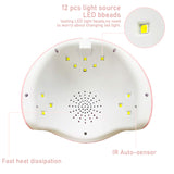 UV LED Nail Lamp, 24W Gel UV LED Nail Dryer Light with 3 Timers, Professional Nail Art Tools with Automatic Sensor, LCD Display, Portable Curing Lamp for Home and Salon