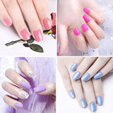 Homost Gel Nail Polish Set, Red Pink Purple Green 6 Colors Gel Nail Polish Kit, DIY Nail Art Set