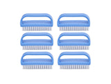 Superio Nail Brush Cleaner with Handle (6 Pack) Durable Scrub Brush to Clean Toes and Fingernails, All Purpose Hand Scrubber Cleaning Brush - Stiff Bristles, Easy to Use (6-Pack)