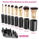 Makeup Brush Cleaner Dryer with Texture Bowl & 8 Sizes Rubber Collars Super-fast Electric Brush Cleaner Machine Automatic Brush Cleaner Spinner Makeup Brush Tools