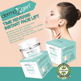 DERMAXGEN TIME REVERSE INSTANT FACE LIFT + PURE ORGANIC Powerful Triple Combination Cream/Reduce Sun Spots, Facial AGED Wrinkles