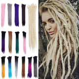 20" Dreadlock Extension Ombre For Hip-Hop Synthetic Heat Resistant Crochet Braiding Hair Handmade Reggae Extension Twist Braiding Hairpiece Box Braid For Man Women(15strands/3packs,bleach blonde)