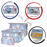 Sariok Clear Toiletry Bag PVC Travel Holiday Cosmetic Bag Flamingo Ice Cream Transparent Makeup Bags With Handle See Through Plastic Clear Case, Different Size 3 Pieces