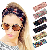 6PCS Vintage Floral Printed Headbands Elastic Head Wrap Moisture Hairband Twisted Cute Hair Accessories