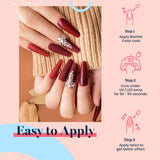 Beetles Gel Nail Polish Set, Poinsettia Kit Dark Red Burgundy Red Glitter Gel Polish Soak Off UV Nail Lamp LED Cured, 7.3ml Each Bottle for Nail Art Design for Christmas New Year Holiday Gifts