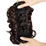 Messy Curly Hair Bun Extensions Updo Hairpiece Chignons Easy Stretch Hair Combs Clip in Ponytail Extensions